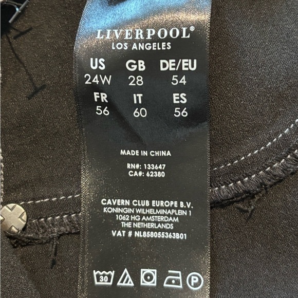 Liverpool Los Angeles Zora Denim Knit Pencil Skirt Dark Grey 24W - Picture 8 of 15